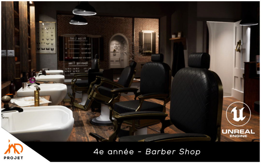 3D Environment : Barber shop