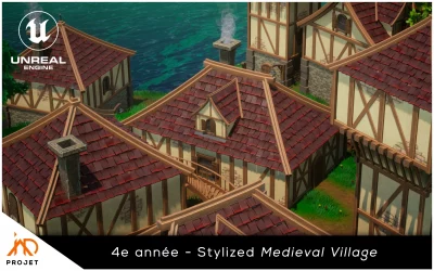 3D Environment Art : Stylized Medieval Village